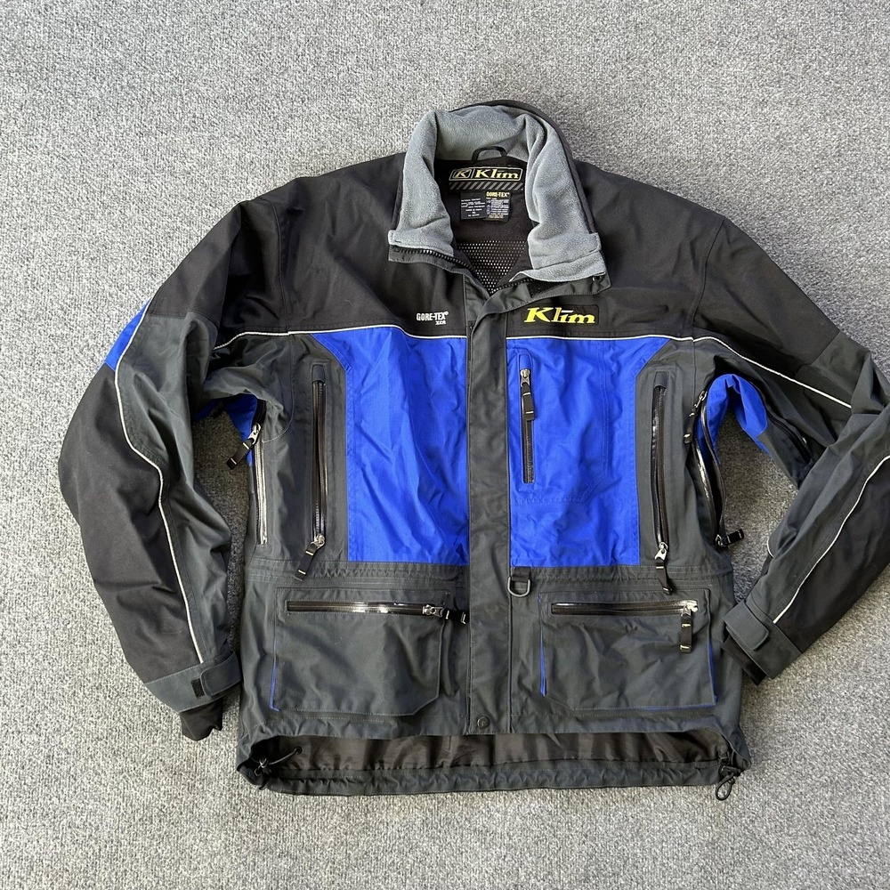 Klim Gore-Tex XCR Jacket Mens XL Blue Black Waterproof Ski Snowmobile Motorcycle